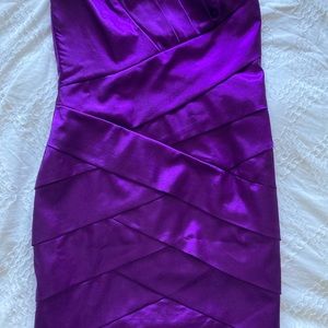 Cache strapless, purple  dress